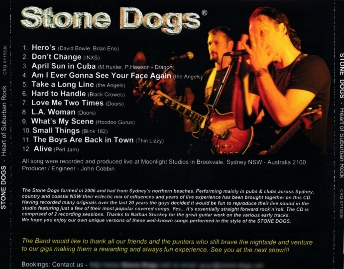 The Stone Dogs - Heart of Suburban Rock CD