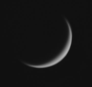 Crescent phase image from 24th December 2013 with GSTAR-EX camera and ProStar 5X tele-negative lens