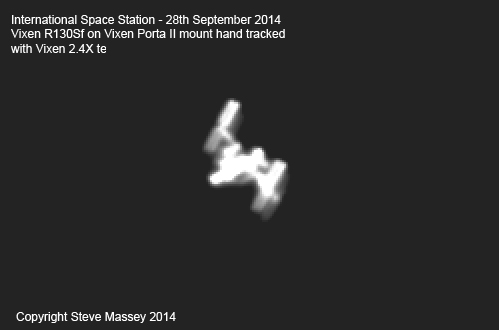 ISS video snapshot by Steve Massey 2014