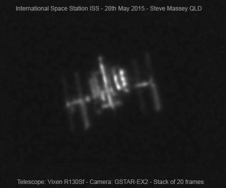 ISS 28th May 2015 with Vixen R130Sf GSTAR-EX2 and 5X barlow